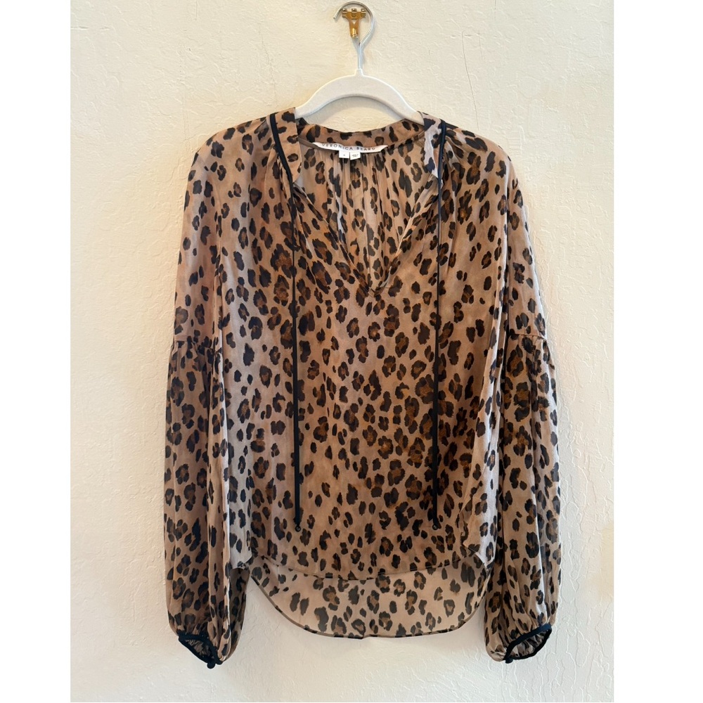 Never worn before Veronica Beard Leopard Blouse in Size 6